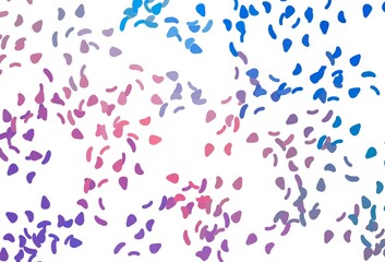 Light Blue, Red vector pattern with chaotic shapes.