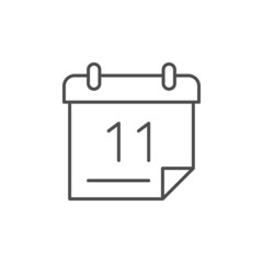 Calendar line icon or schedule concept