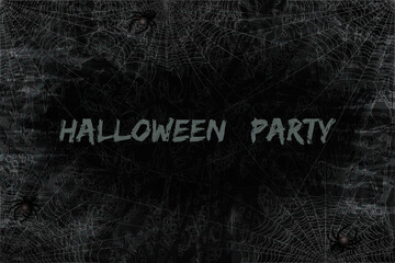 Dark Halloween party poster.