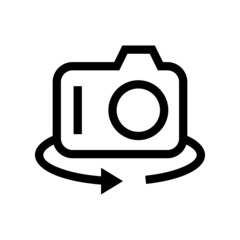 rotate camera icon on white background	
