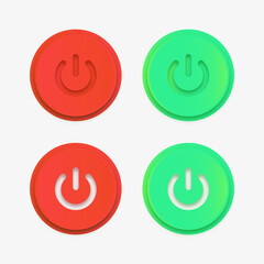 power icon on off buttons