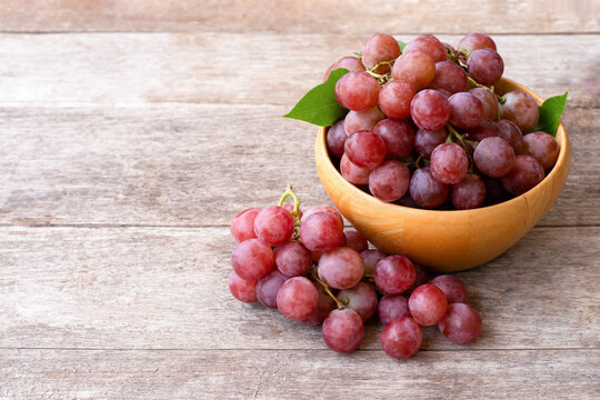 Red Grapes In A Bowl