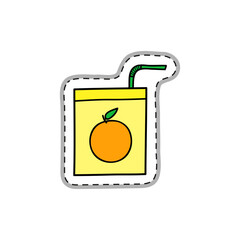 Doodle sticker with juice.