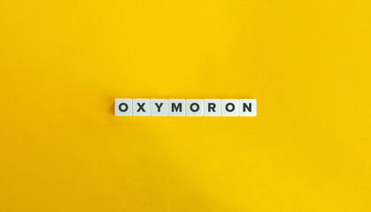 Oxymoron banner. Minimal aesthetics.