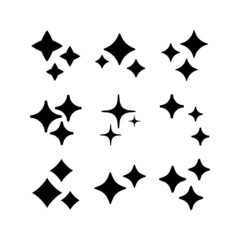 sparkle set icon on white background	

