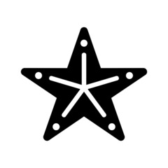 Fototapeta premium starfish icon on white background 