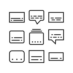 Obraz premium subtitle set icon on white background