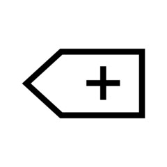 tag icon on white background	
