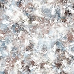 Seamless neutral and white grungy classic abstract surface pattern design for print. High quality illustration. Monochrome earth colored design with white pattern design overlay. Repeat graphic swatch