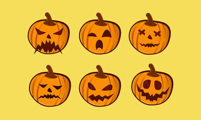 Halloween pumpkin character icon, perfect for screen printing children's clothes, game characters, or Halloween celebration social media stickers