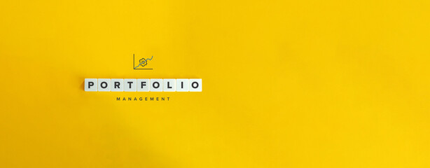 Portfolio Management banner and conceptual image. - obrazy, fototapety, plakaty