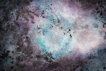 colorful stone or concrete wall background, top view texture