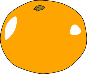 可愛いミカンのイラスト素材