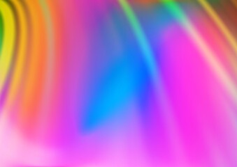 Light Multicolor, Rainbow vector background with bent ribbons.