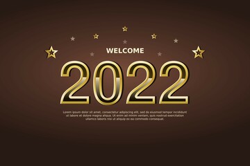 2022 new year background illustration