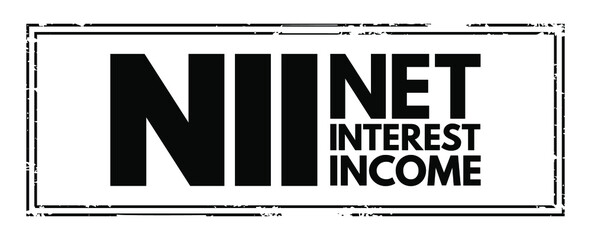 NII - Net Interest Income acronym, business concept background