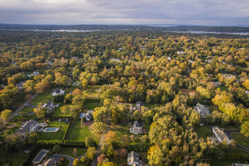 Aerial Drone Landscape of Rumson New Jersey 