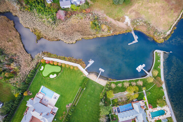 Aerial Drone Landscape of Rumson New Jersey 