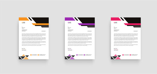 Business letterhead, Modern company letterhead template design