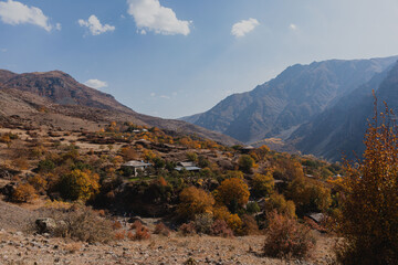 beautiful and majestic mountains in Armenia in the city of Yerevan