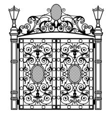 forged iron gates