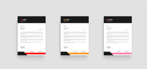 Fototapeta na wymiar Business letterhead, Modern company letterhead template design