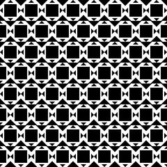 Rhombs and arrows wallpaper. Vector repeated shapes pattern in black color. Seamless decor tiles.