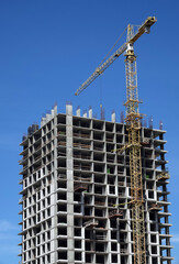 Fototapeta na wymiar Tower construction cranes