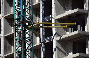 Naklejka premium Tower construction cranes