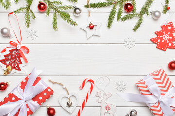 Happy New Year and Christmas. Holiday banner, postcard.