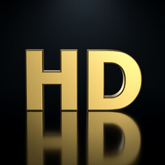 HD resolution golden icon.
