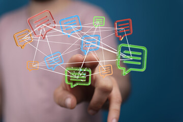 holding letter icon,email icons .Contact us by newsletter email and protect your personal...