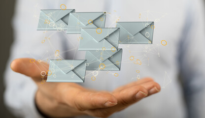 holding letter icon,email icons .Contact us by newsletter email and protect your personal information from spam mail. Customer service call center contact us.