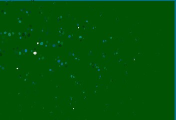 Light Blue, Green vector pattern with bubble shapes.