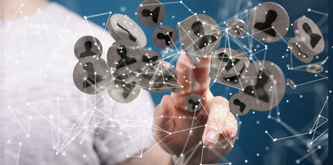 conference Digital Network and data concept