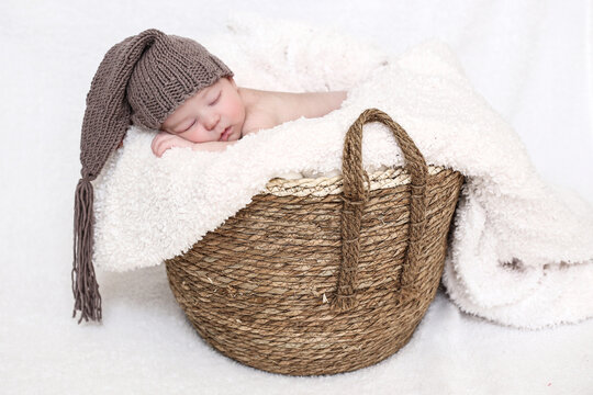 
Sleeping newborn baby. Family Concept, Parents