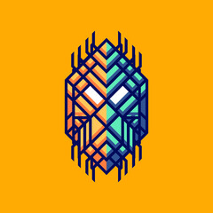 Modern, Flat, Playful, Abstract Geometric Lion Vector Logo Symbol Design Illustration