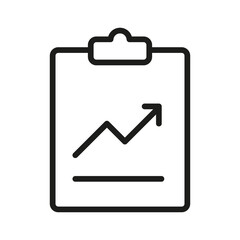 Clipboard line icon in trendy style. Stroke vector pictogram isolated on a white background.