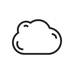 Cloud Outline Vector Icon. Illustration Of A Stroke Vector On A White Background. For App And Website