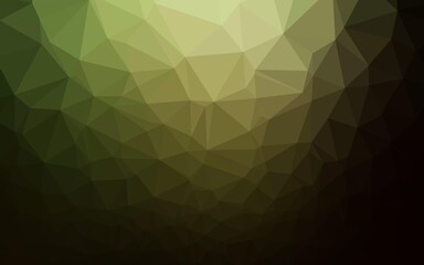 Dark Green vector triangle mosaic template.