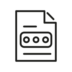 Document Outline Vector  Icon. Illustration Of A Stroke Vector On A White Background. From App And Website.