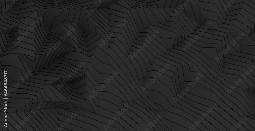 Poster black polygonal surface 3d rendering background