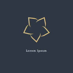 Flower nature professional logo design Free Vector