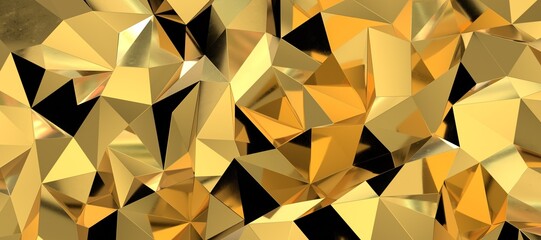 gold Abstract mosaic background, gold polygon background, abstract background