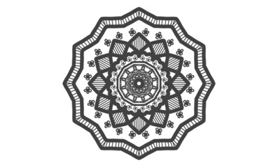 Modern Black Mandala Design