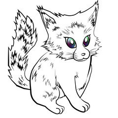 cat with a butterfly