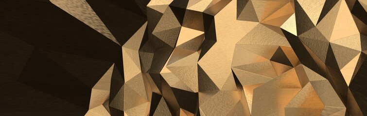 gold Abstract mosaic background, gold polygon background, abstract background