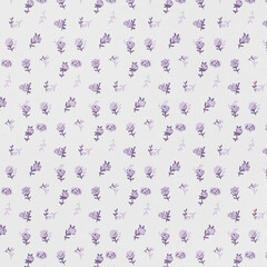 Purple vintage pattern of roses and leaves on pink background	