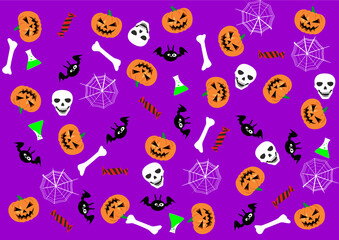 Halloween celebration simbles and background