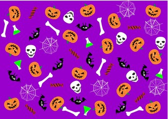 Halloween celebration simbles and background